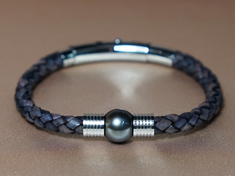 Férfi gyöngykarkötő tahiti gyönggyel